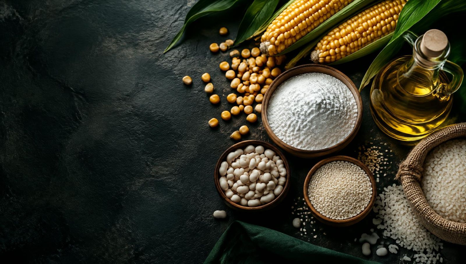 Global commodities arranged for international trade with export documentation